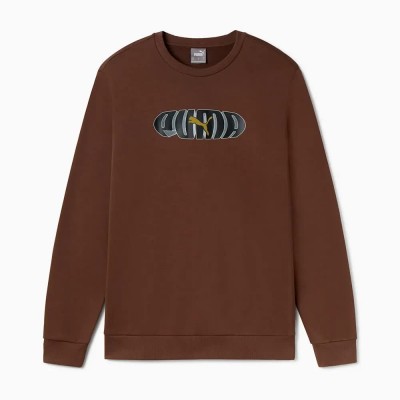 блуза,мъжки,пуловери,puma,ess+,graphic,sweatshirt,brown,(espresso,brown)