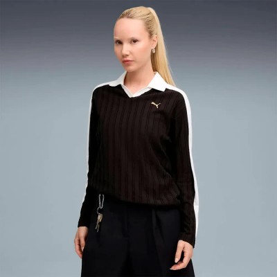 дамски,блузи,с,яка,puma,t7,relaxed,fit,long,sleeve,polo,black,(puma,black)
