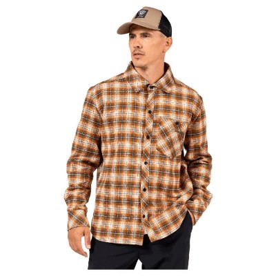 риза,с,дълъг,ръкав,мъжки,ризи,rossignol,ranch,plaid,long,sleeve,shirt,brown,(fog)