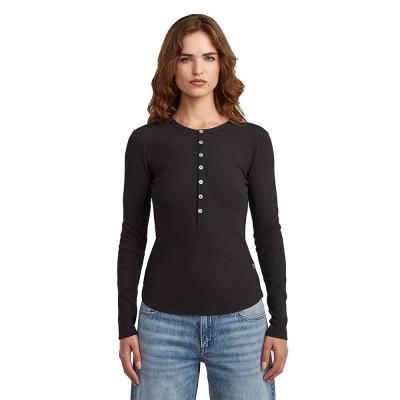 тениска,дамски,тениски,g,star,henley,long,sleeve,t,shirt,dk,black
