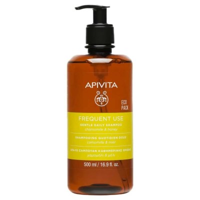 хигиена,коса,apivita,frequent,use,gentle,daily,chamomile,&,honey,500ml,shampoo,clear