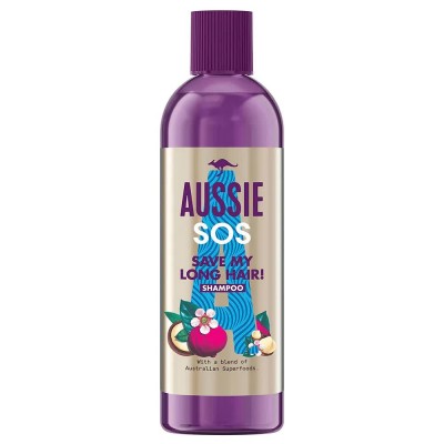 хигиена,коса,aussie,sos,save,my,long,hair,290ml,repairing,shampoo,purple