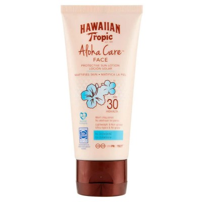 козметика,за,защита,от,слънце,hawaiian,tropic,aloha,care,spf30,90ml,facial,sunscreen,clear