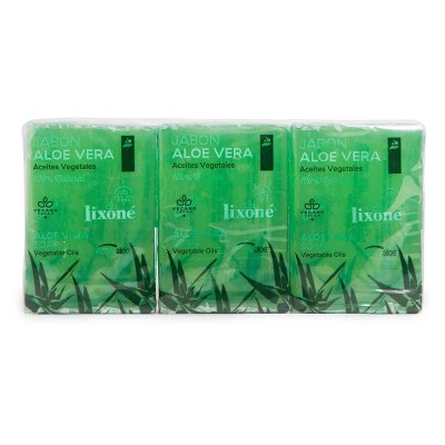 хигиена,тяло,lixone,aloe,vera,dry,sensitive,skin,375g,bar,of,soap,green