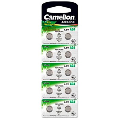 батерии,camelion,1.5v,bp10,lr66,lr626,377,button,battery,10,units,metallic