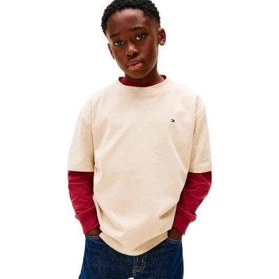 тениска,детски,тениски,tommy,hilfiger,washed,faded,graphic,short,sleeve,t,shirt,beige,(gulf,sand)