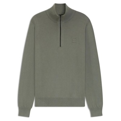 блуза,мъжки,пуловери,дамски,пуловери,boss,kanobix,s,10265846,half,zip,sweater,green,grey,(open,grey)