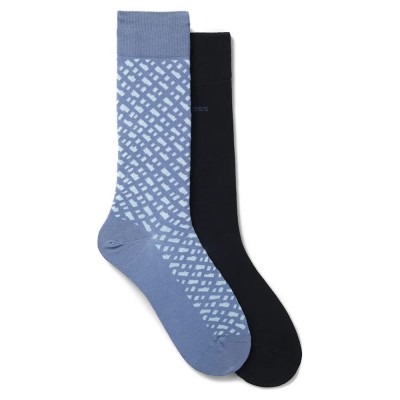 чорапи,мъжки,чорапи,boss,rs,monogram,cc,socks,2,pairs,blue,(open,blue)