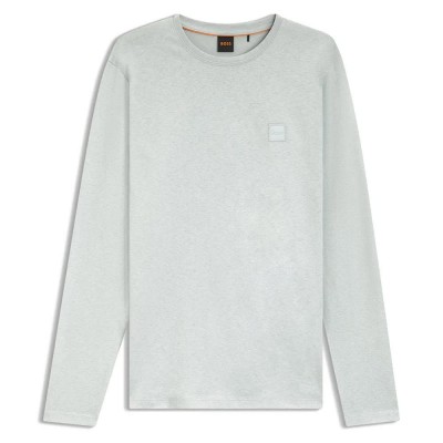 тениска,мъжки,тениски,дамски,тениски,boss,tacks,long,sleeve,t,shirt,grey,(silver)