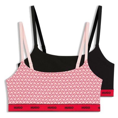 бюстие,дамско,бельо,дамски,бикини,и,танкини,hugo,10272521,bralette,bra,2,units,black,pink,(open,pink)