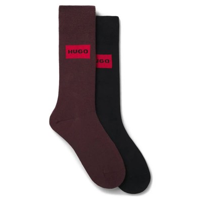 чорапи,мъжки,чорапи,hugo,red,label,10272160,long,socks,2,pairs,brown,black,(open,brown)