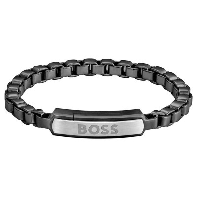 бижутерия,boss,1580598m,bracelet,silver,(black,silver)