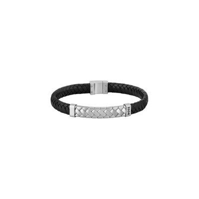 бижутерия,boss,1580674m,bracelet,black,silver