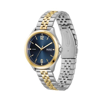 часовник,часовници,hugo,1530219,43,mm,watch,silver,gold,blue,mineral