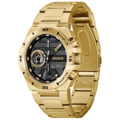 часовник,часовници,hugo,1530338,46,mm,watch,gold,black,mineral