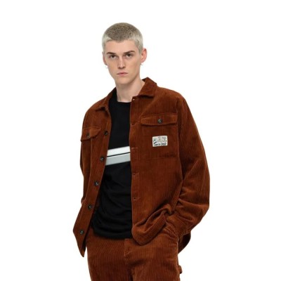 мъжки,якета,дамски,якета,и,палта,santa,cruz,beach,bum,overshirt,brown,(copper,cord)