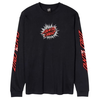 тениска,мъжки,тениски,santa,cruz,burst,oval,dot,front,long,sleeve,t,shirt,black,(black)