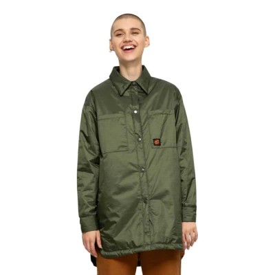 дамски,якета,и,палта,santa,cruz,classic,dot,padded,overshirt,green,(jade)