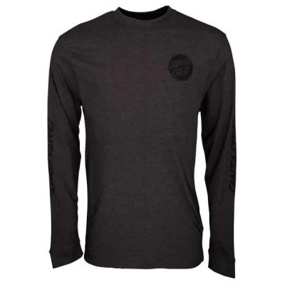 тениска,мъжки,тениски,santa,cruz,contra,dot,mono,long,sleeve,t,shirt,black,(charcoal,heather)