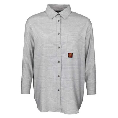 карирана,риза,дамски,блузи,дамски,ризи,santa,cruz,coombe,long,sleeve,shirt,grey,(grey,check)