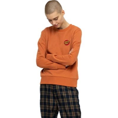 блуза,дамски,блузи,santa,cruz,crew,classic,dot,chest,emb,sweatshirt,orange,(butterscotch)