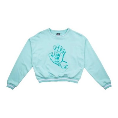 блуза,дамски,блузи,santa,cruz,crew,screaming,hand,outline,sweatshirt,blue,(sky)