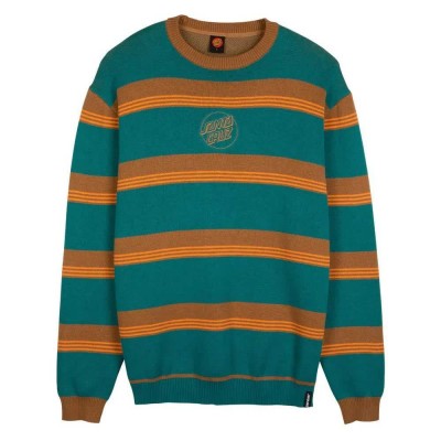 блуза,мъжки,пуловери,santa,cruz,crew,seacliff,knit,sweater,green,(malachite,stripe)