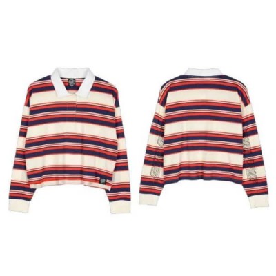 дамски,блузи,с,яка,мъжки,блузи,с,яка,santa,cruz,crop,monterey,long,sleeve,polo,multicolor,(white,red,blue)