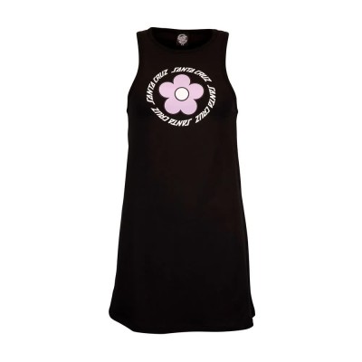 рокля,дамски,поли,и,рокли,santa,cruz,daisy,ring,dot,sleeveless,dress,black,(black)