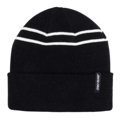шапка,всички,шапки,santa,cruz,double,stripe,beanie,black,(black)
