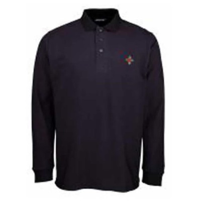 рокля,мъжки,блузи,с,яка,santa,cruz,dressen,rose,kit,long,sleeve,polo,black,(black)