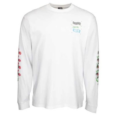 тениска,мъжки,тениски,дамски,тениски,santa,cruz,dressen,roses,long,sleeve,t,shirt,white,(roses)
