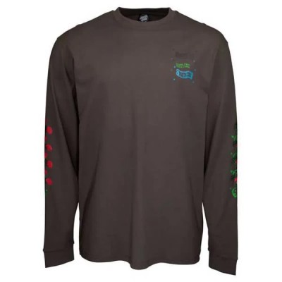 тениска,мъжки,тениски,santa,cruz,dressen,roses,long,sleeve,t,shirt,brown,(washed,black)