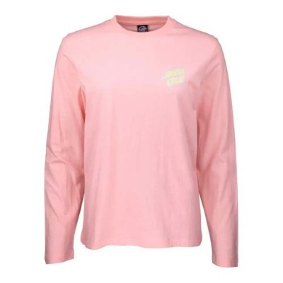 тениска,дамски,тениски,santa,cruz,drippy,dot,long,sleeve,t,shirt,pink,(blossom)