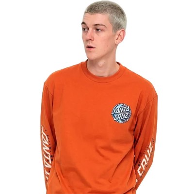 тениска,мъжки,тениски,дамски,тениски,santa,cruz,eclispe,dot,long,sleeve,t,shirt,orange,(copper)