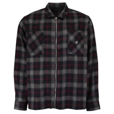 карирана,риза,дамски,ризи,мъжки,ризи,santa,cruz,el,jefe,long,sleeve,shirt,grey,(grey,check)