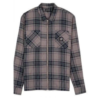 карирана,риза,дамски,ризи,мъжки,ризи,santa,cruz,el,jefe,long,sleeve,shirt,grey,(light,grey,check)
