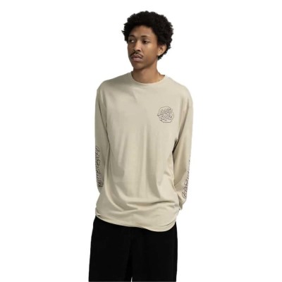 тениска,мъжки,тениски,дамски,тениски,santa,cruz,fever,dream,mono,dot,long,sleeve,t,shirt,beige,(stone,grey)