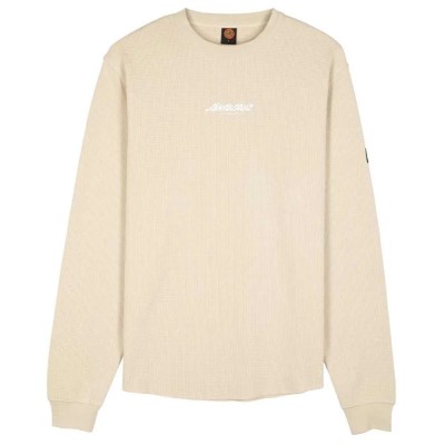тениска,мъжки,тениски,santa,cruz,flame,strip,waffle,long,sleeve,t,shirt,beige,(chalk)