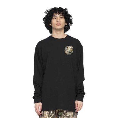 тениска,мъжки,тениски,santa,cruz,holo,flamed,dot,long,sleeve,t,shirt,black,(black)