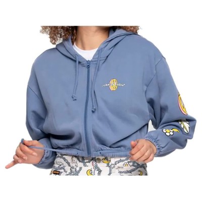 блуза,дамски,блузи,santa,cruz,hood,peace,strip,full,zip,sweatshirt,blue,(navy,wash)