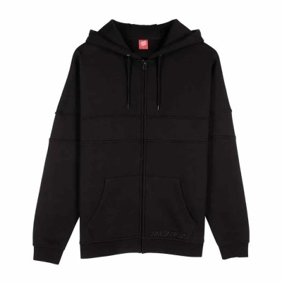 блуза,мъжки,пуловери,santa,cruz,hood,tonal,strip,panel,full,zip,sweatshirt,black,(black)