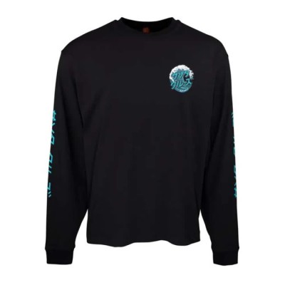 тениска,мъжки,тениски,santa,cruz,japanese,wave,dot,long,sleeve,t,shirt,black,(black)