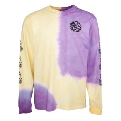 тениска,мъжки,тениски,дамски,тениски,santa,cruz,mako,long,sleeve,t,shirt,yellow,(yellow,purple,fold,dye)