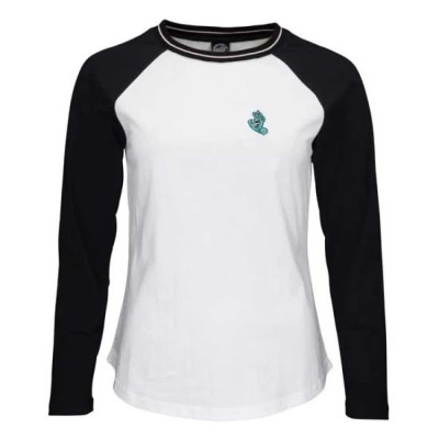 тениска,дамски,тениски,santa,cruz,mini,hand,baseball,long,sleeve,t,shirt,white,(white)