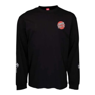 тениска,мъжки,тениски,santa,cruz,mixed,up,dot,long,sleeve,t,shirt,black,(black)