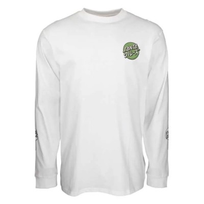 тениска,мъжки,тениски,дамски,тениски,santa,cruz,mixed,up,dot,long,sleeve,t,shirt,white,(white)