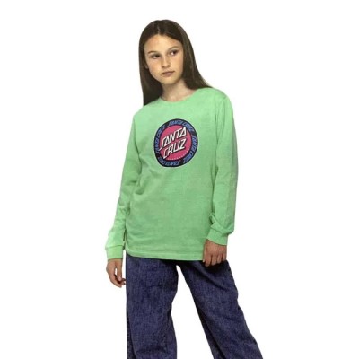 тениска,мъжки,тениски,дамски,тениски,santa,cruz,outer,ringed,dot,long,sleeve,t,shirt,green,(apple,mint)
