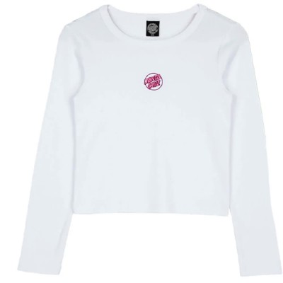тениска,дамски,тениски,santa,cruz,partial,dot,emb,long,sleeve,t,shirt,white