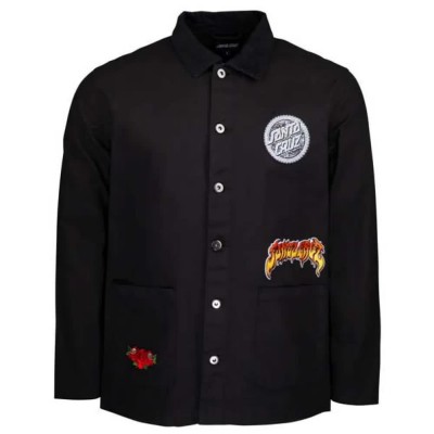 яке,мъжки,якета,дамски,якета,и,палта,santa,cruz,plant,washed,jacket,black,(washed,black)